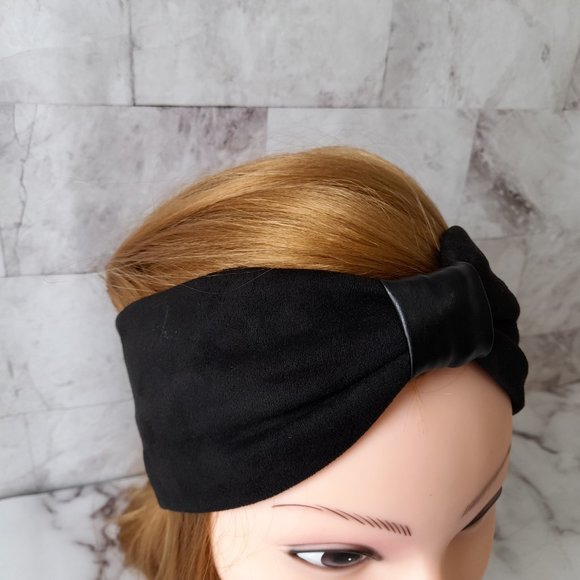 Faux Suede and Leather material headband - Picture 2 of 5